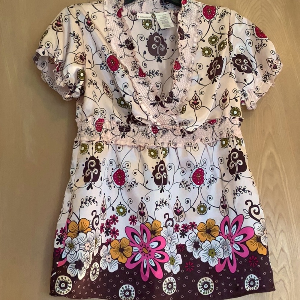 No Boundaries Floral Blouse Medium Juniors Size